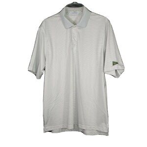 Extreme Performance Golf Polo Shirt Size XL Gray White Stripe Short Sleeve LOGO